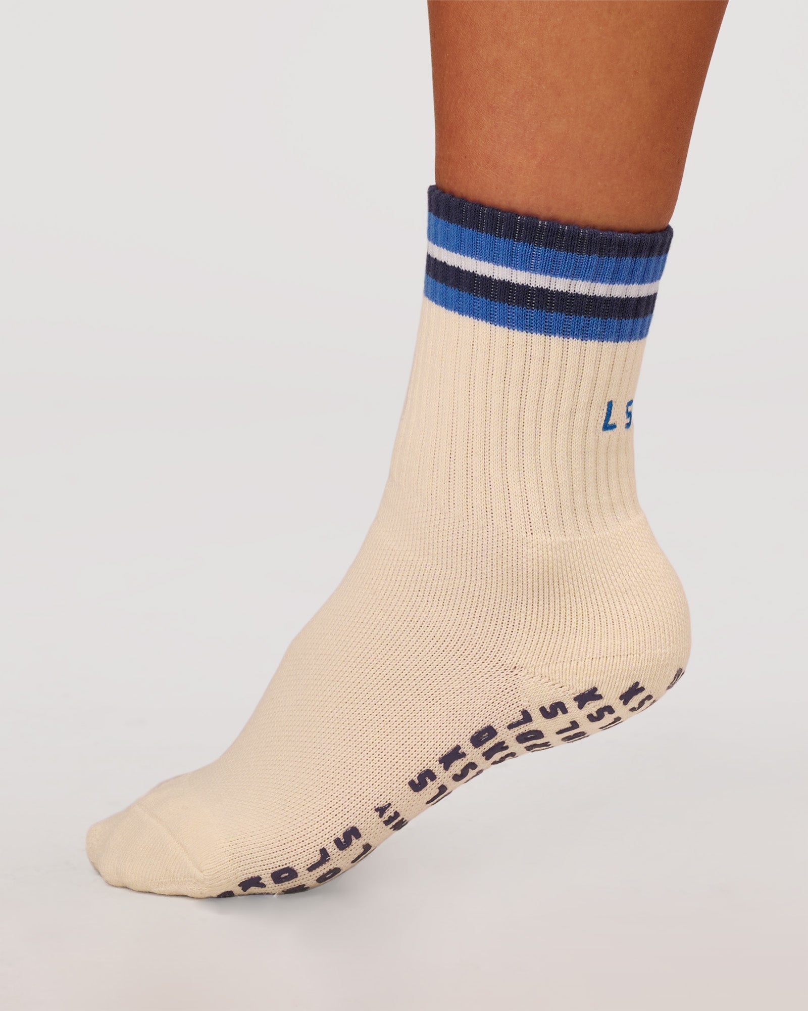 Studio image of Revitalise Pilates Grip Sock 2.0 - Off White-Nightshadow