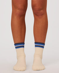 Studio image of Revitalise Pilates Grip Sock 2.0 - Off White-Nightshadow | Thumbnail Index: 2