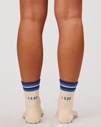 Studio image of Revitalise Pilates Grip Sock 2.0 - Off White-Nightshadow | Thumbnail Index: 3