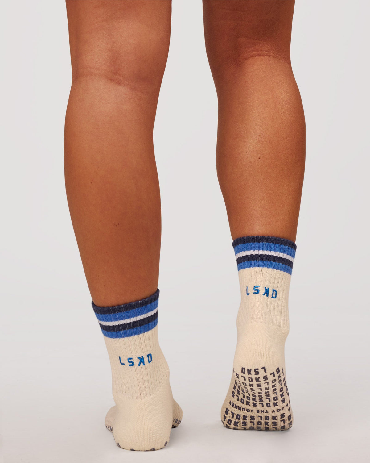 Studio image of Revitalise Pilates Grip Sock 2.0 - Off White-Nightshadow