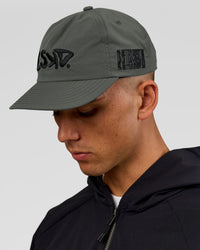 Studio image of Static Grit Pinch Panel Cap - Carbon Green | Thumbnail Index: 0