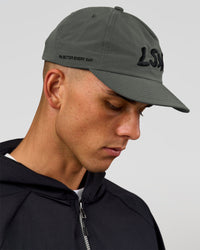 Studio image of Static Grit Pinch Panel Cap - Carbon Green | Thumbnail Index: 3