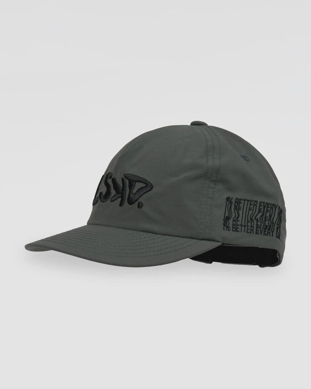 Studio image of Static Grit Pinch Panel Cap - Carbon Green - view 7