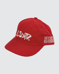 Studio image of Static Grit Pinch Panel Cap - Scarlet | Thumbnail Index: 1
