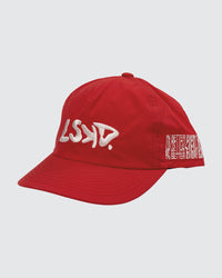 Studio image of Static Grit Pinch Panel Cap - Scarlet | Thumbnail Index: 6