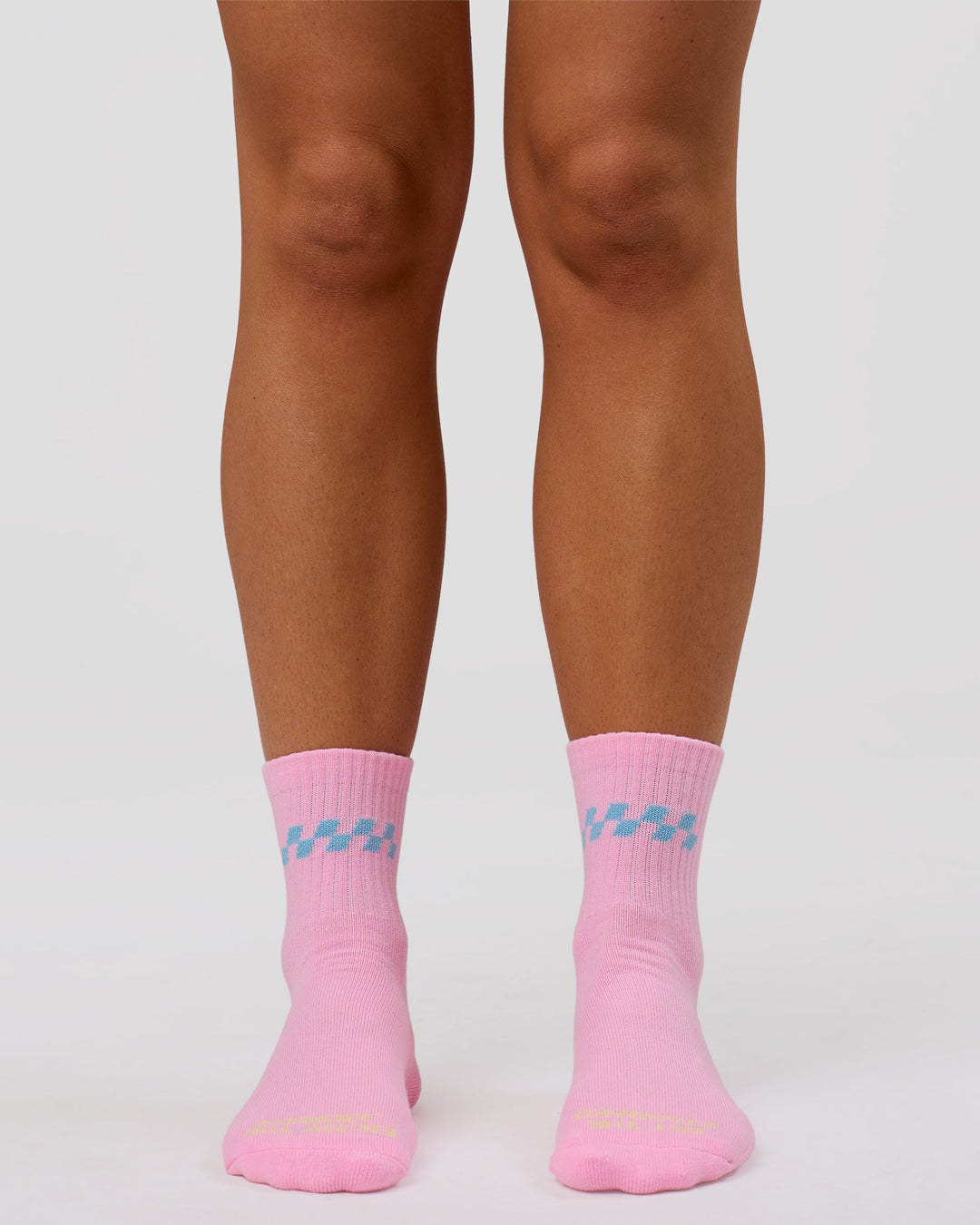 Studio image of Stay in Motion Quarter Socks - Pink Rose-Open Air - view 4