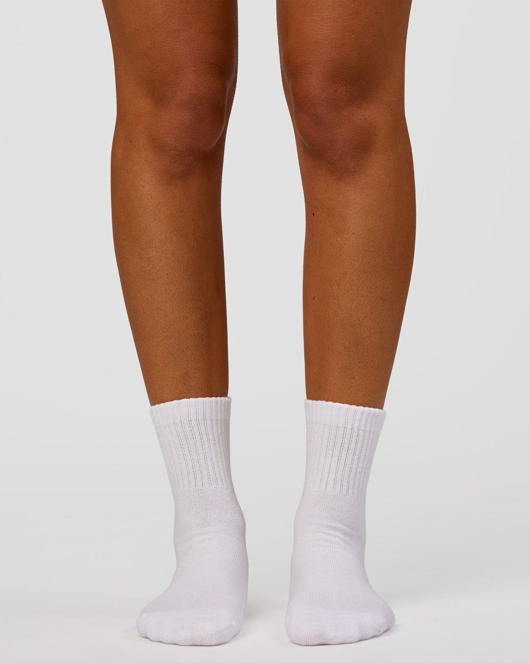 Studio image of Strong is Beautiful Quarter Socks - White-Open Air - view 7