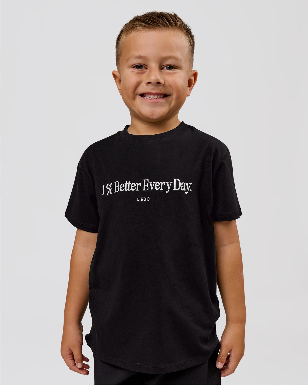Studio image of VS6 1% Better Kids FLXCotton Tee - Black-White - view 1