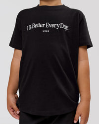 Studio image of VS6 1% Better Kids FLXCotton Tee - Black-White | Thumbnail Index: 2
