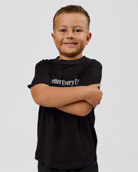 Studio image of VS6 1% Better Kids FLXCotton Tee - Black-White | Thumbnail Index: 3