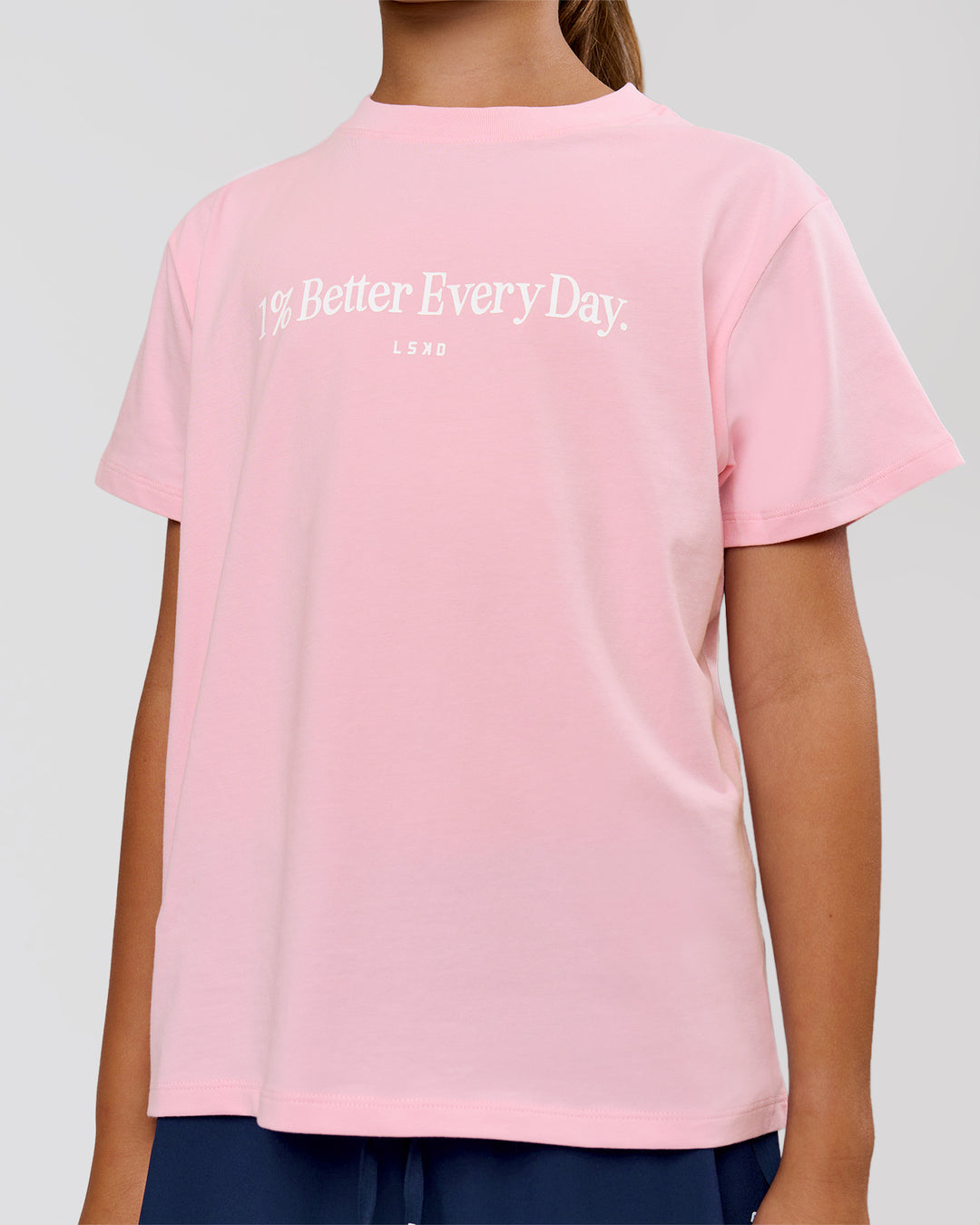 Studio image of VS6 1% Better Kids FLXCotton Tee - Marshmallow - view 4