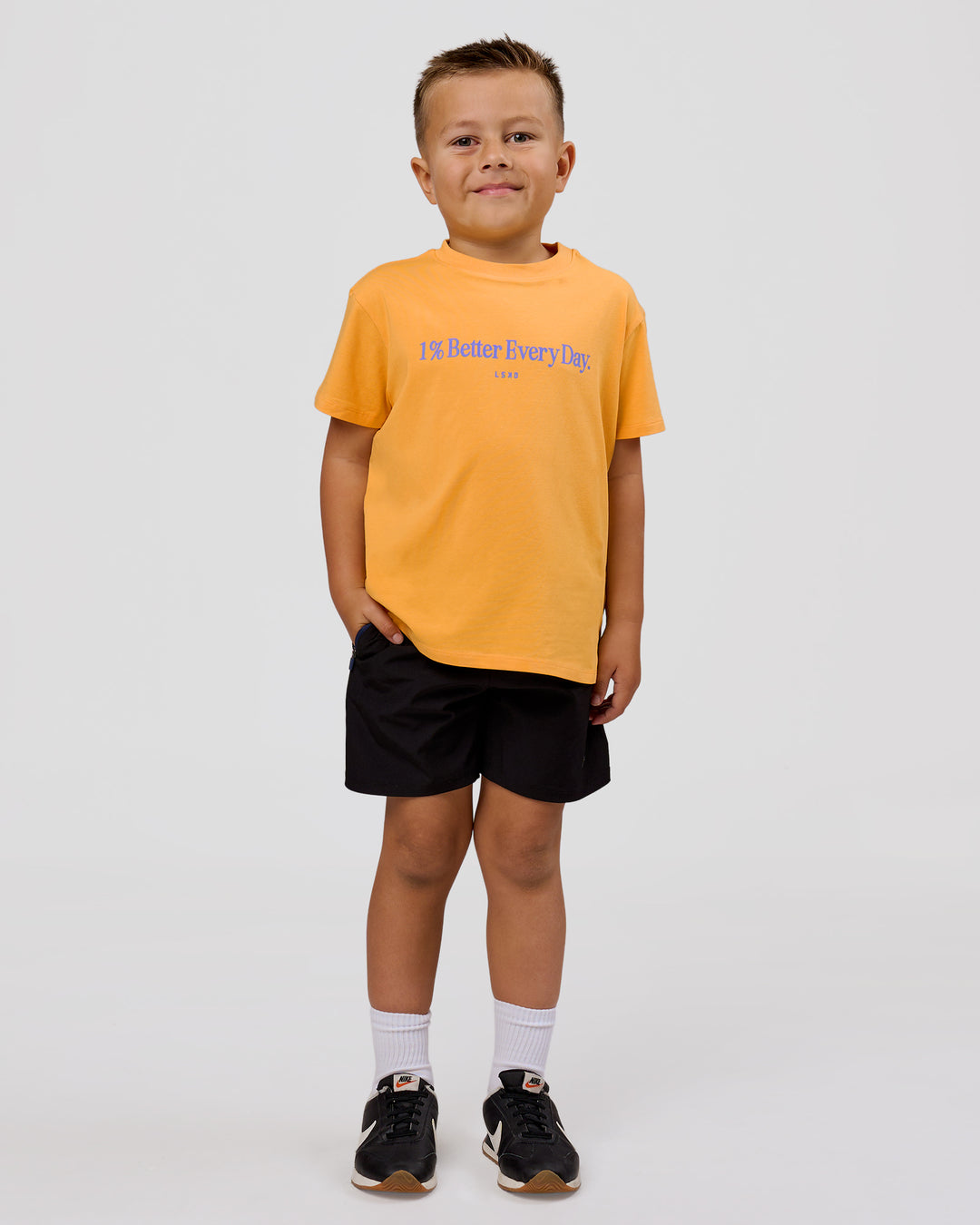 Studio image of VS6 1% Better Kids FLXCotton Tee - Warm Apricot - view 6