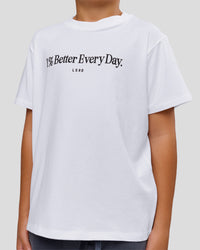 Studio image of VS6 1% Better Kids FLXCotton Tee - White-Black | Thumbnail Index: 1