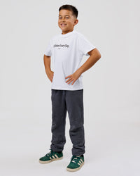 Studio image of VS6 1% Better Kids FLXCotton Tee - White-Black | Thumbnail Index: 3