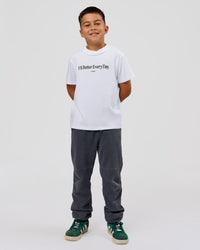 Studio image of VS6 1% Better Kids FLXCotton Tee - White-Black | Thumbnail Index: 4