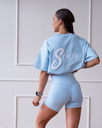 Woman wearing Strong is Beautiful Heavyweight Oversized Tee - Open Air | Model:Charlotte | Size:M | Thumbnail Index: 3