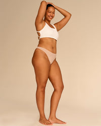 Woman wearing Zero Thong 2pk - Frappe | Model:Yaz | Size:M | Thumbnail Index: 11