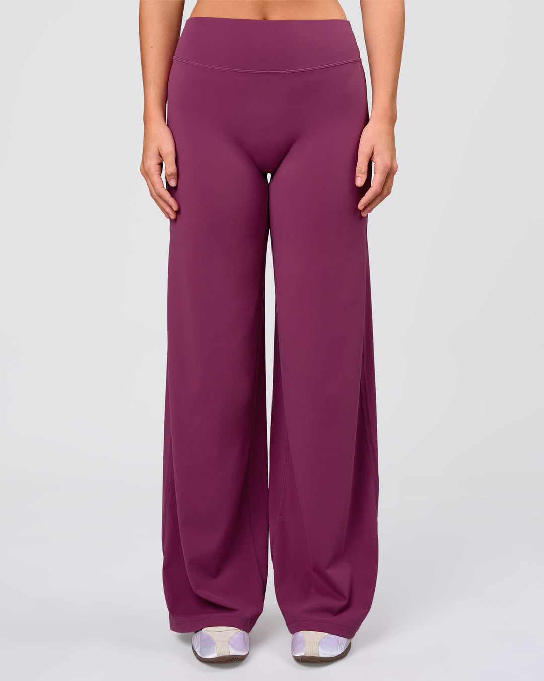 Woman wearing Elixir High-Rise Pant - Boysenberry | Model:Amity | Size:S - view 6