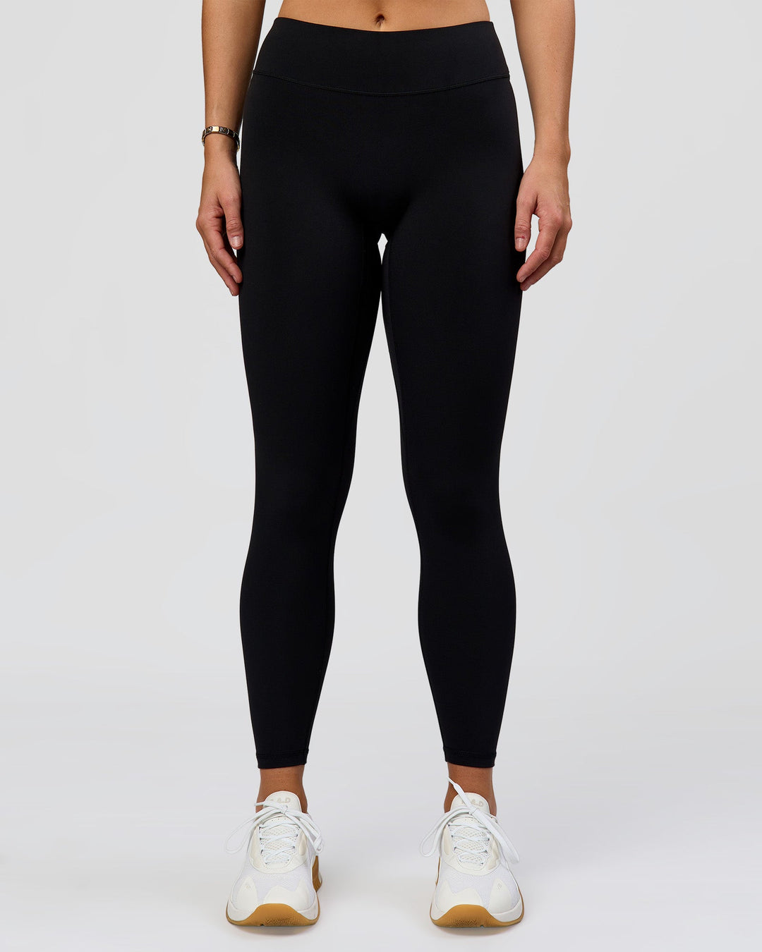 Woman wearing RXD Mid-Rise Full Length Legging - Black | Model:Amity | Size:S - view 5