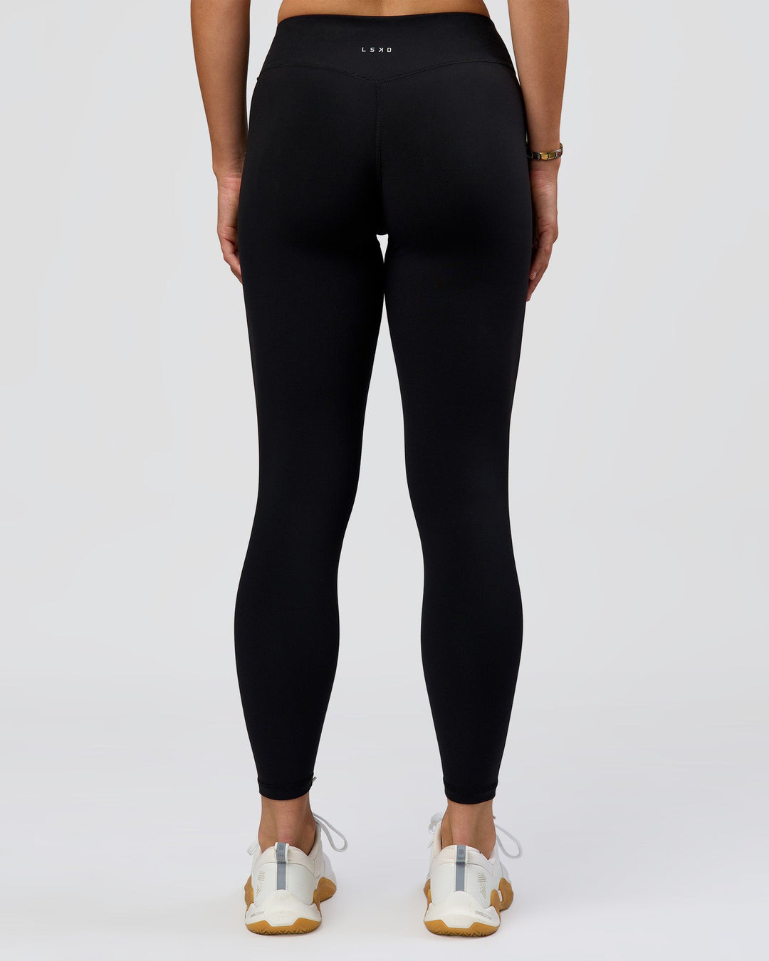 Woman wearing RXD Mid-Rise Full Length Legging - Black | Model:Amity | Size:S - view 8