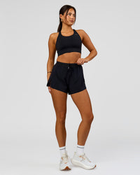 Woman wearing Accelerate 3" High-Rise Running Short - Black | Model:Bianca | Size:S | Thumbnail Index: 7