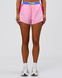 Woman wearing Accelerate 3" High-Rise Running Short - Ultra Pink-Tech Department | Model:Bianca | Size:S | Thumbnail Index: 6