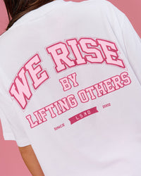 Woman wearing BCAM Go-To FLXCotton Oversized Tee - White-Marshmallow | Model:Bianca | Size:S | Thumbnail Index: 0