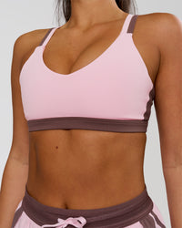 Woman wearing Force Sports Bra - Marshmallow-Cocoa Powder | Model:Bianca | Size:S | Thumbnail Index: 8