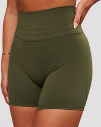 Luxe V-Contour High-Rise 6" Short - Pure Olive | Thumbnail Index: 3