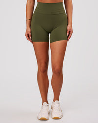 Luxe V-Contour High-Rise 6" Short - Pure Olive | Thumbnail Index: 6
