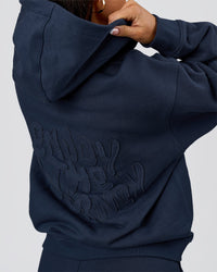 Woman wearing MVP Elite French Terry Hoodie - Future Navy | Model:Bianca | Size:S | Thumbnail Index: 7