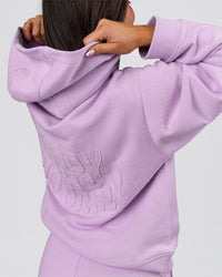 Woman wearing MVP Elite French Terry Hoodie - Pale Lilac | Model:Bianca | Size:S | Thumbnail Index: 9