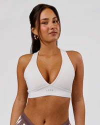 Woman wearing Stamina Sports Bra - Off White | Model:Bianca | Size:S | Thumbnail Index: 0