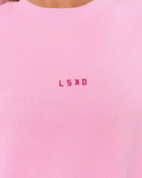 Woman wearing We Rise Oversized Sweater - Pink Rose-We Rise | Model:Bianca | Size:S | Thumbnail Index: 4