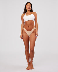 Woman wearing Zero Thong 2pk - Frappe | Model:Bianca | Size:S | Thumbnail Index: 0