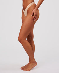 Woman wearing Zero Thong 2pk - Frappe | Model:Bianca | Size:S | Thumbnail Index: 8