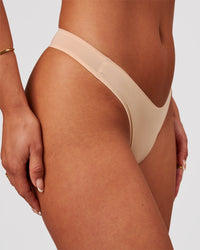 Woman wearing Zero Thong 2pk - Frappe | Model:Bianca | Size:S | Thumbnail Index: 2