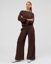 Woman wearing Elevate SoftTouch Wide Leg Pant - Hot Chocolate | Model:Claire | Size:S | Thumbnail Index: 7