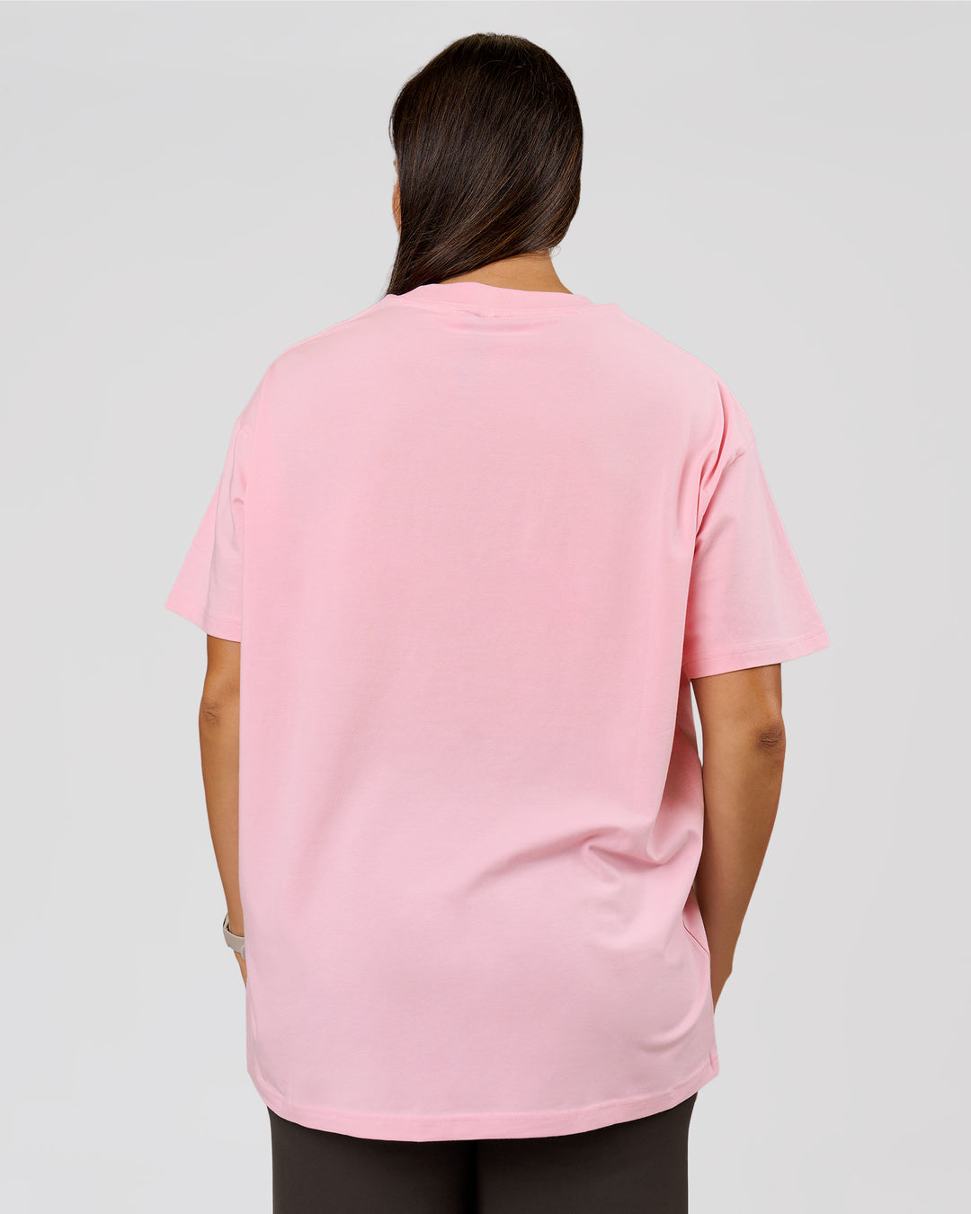 Woman wearing VS6 1% Better Fathers Day FLXCotton Oversized Tee - Marshmallow | Model:Jess | Size:S - view 8
