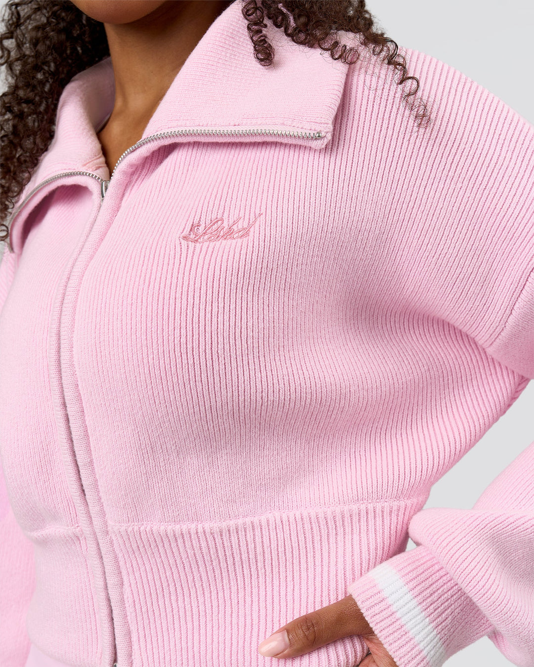 Woman wearing Fierce Knitted Cardigan - Marshmallow-White | Model:Jordan | Size:S - view 2