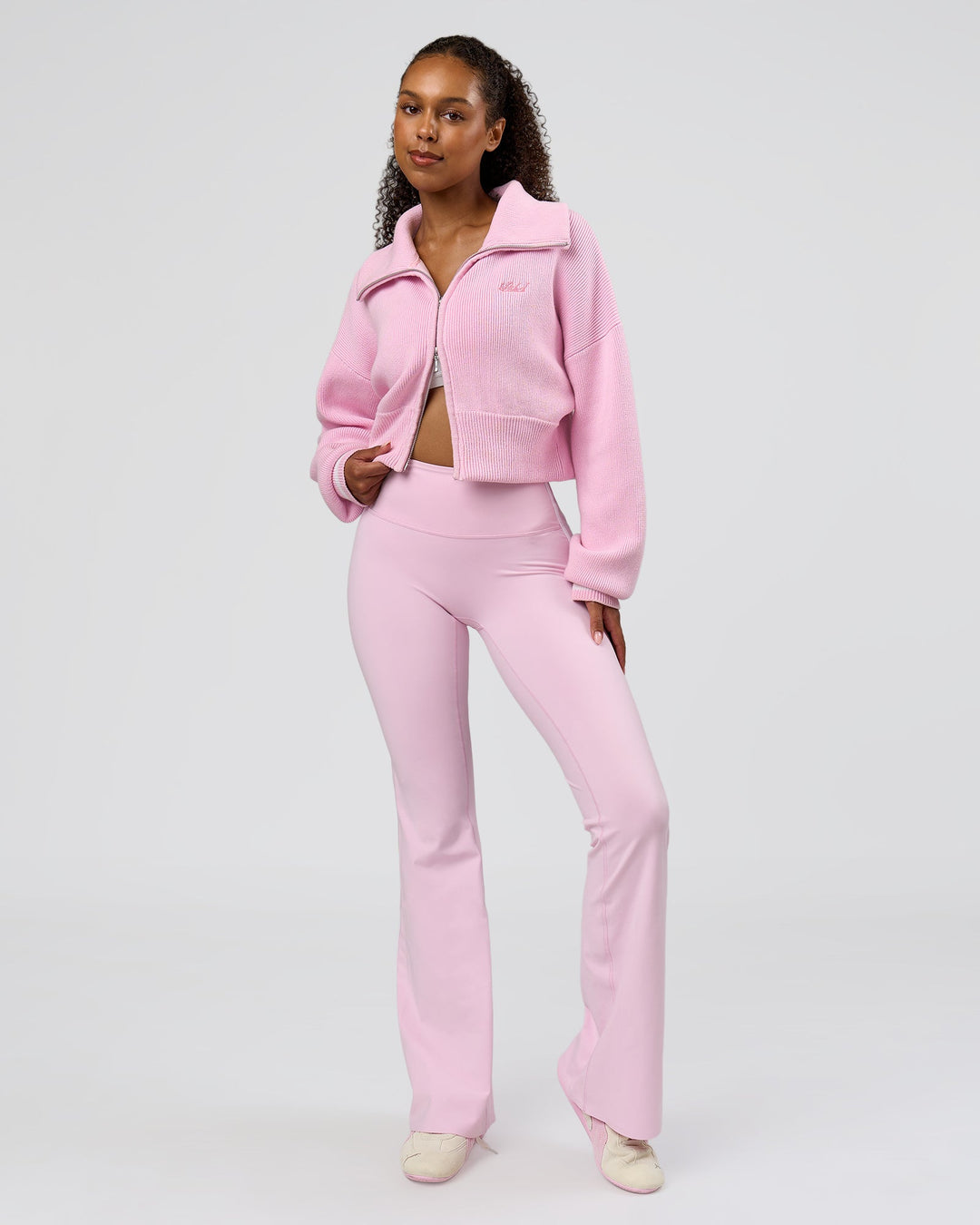 Woman wearing Fierce Knitted Cardigan - Marshmallow-White | Model:Jordan | Size:S - view 5