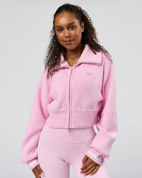 Woman wearing Fierce Knitted Cardigan - Marshmallow-White | Model:Jordan | Size:S | Thumbnail Index: 5