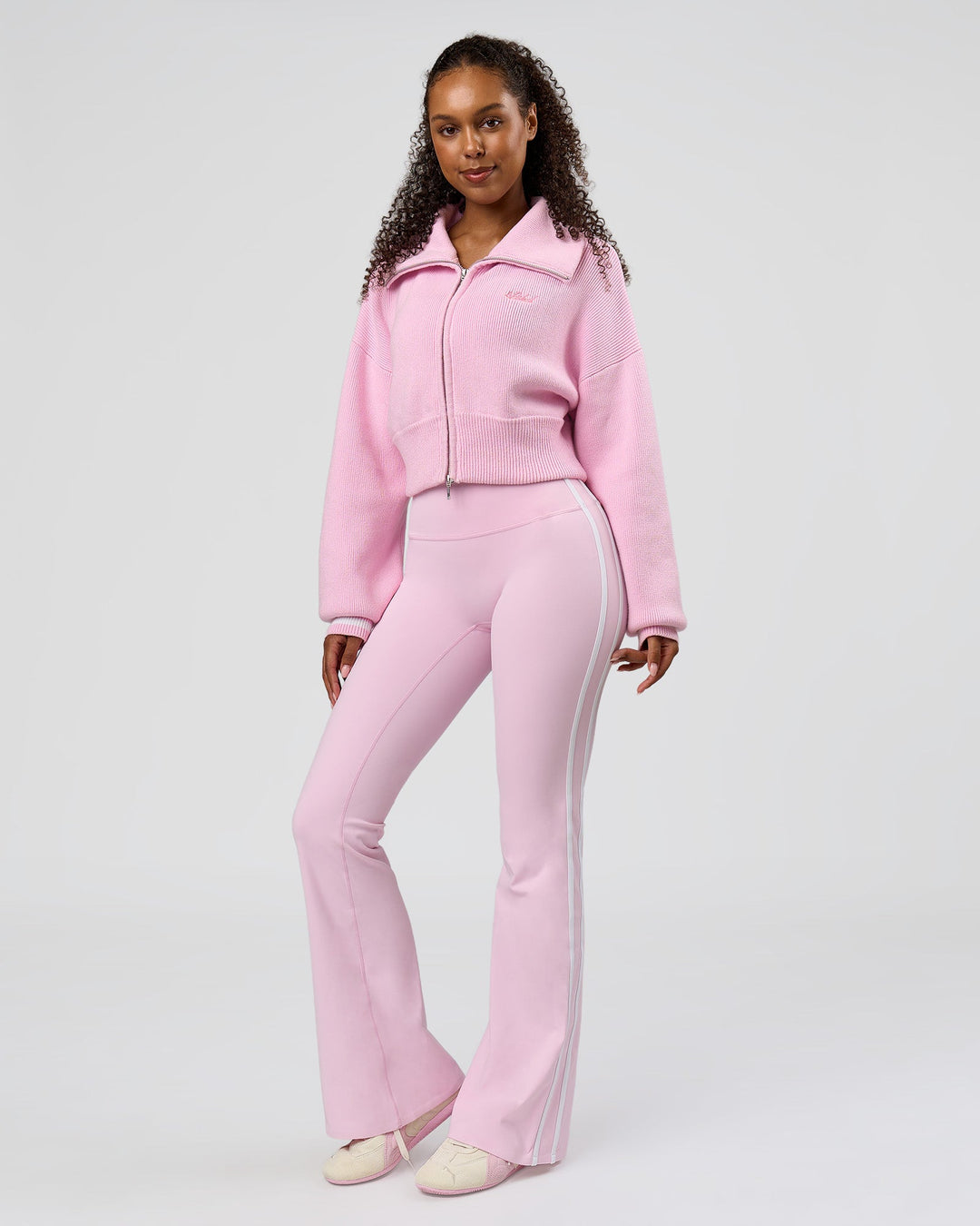Woman wearing Fierce Knitted Cardigan - Marshmallow-White | Model:Jordan | Size:S - view 7