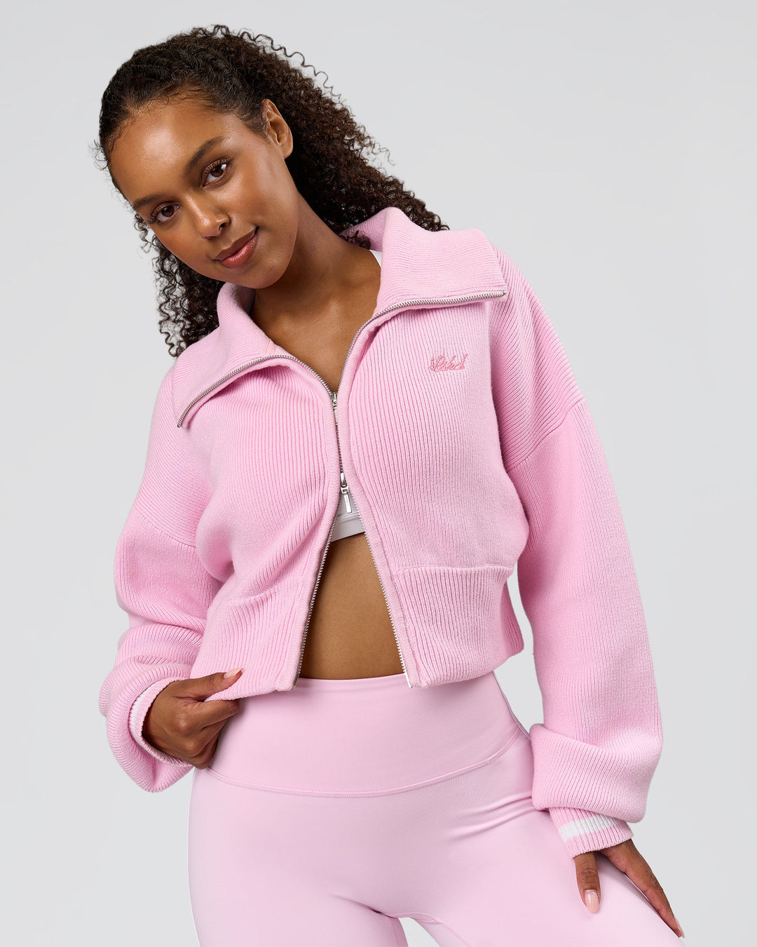 Woman wearing Fierce Knitted Cardigan - Marshmallow-White | Model:Jordan | Size:S - view 15