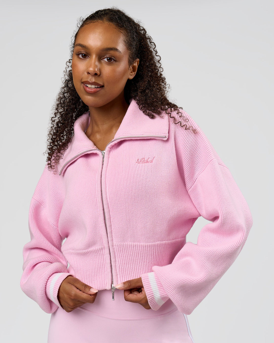 Woman wearing Fierce Knitted Cardigan - Marshmallow-White | Model:Jordan | Size:S - view 1