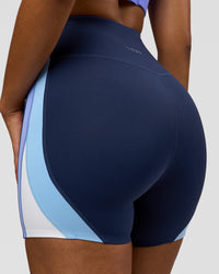 Woman wearing Revitalise Ultra High-Rise 4" Short - Future Navy - Bluebell | Model:Jordan | Size:S | Thumbnail Index: 4
