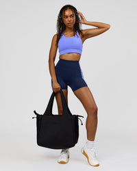 Woman wearing Revitalise Ultra High-Rise 4" Short - Future Navy - Bluebell | Model:Jordan | Size:S | Thumbnail Index: 6
