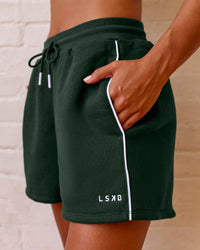 Woman wearing Fast Track Lounge Short - Midnight Green-White | Model:Meg | Size:S | Thumbnail Index: 11