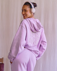 Woman wearing MVP Elite French Terry Hoodie - Pale Lilac | Model:Rosie | Size:S | Thumbnail Index: 0
