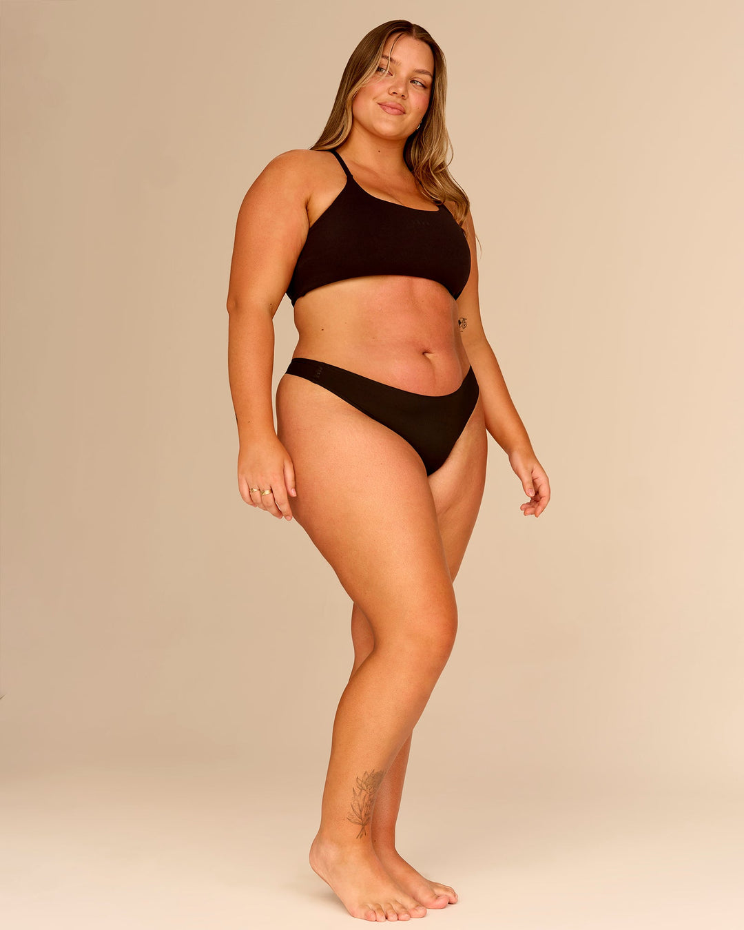 Woman wearing Zero Brief 2pk - Black | Model:Ella | Size:XL - view 10